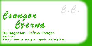 csongor czerna business card