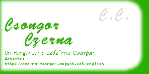 csongor czerna business card